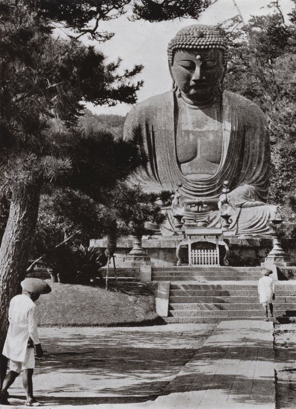 Amida, the Buddha (b/w photo) 作者 赫伯特·庞廷