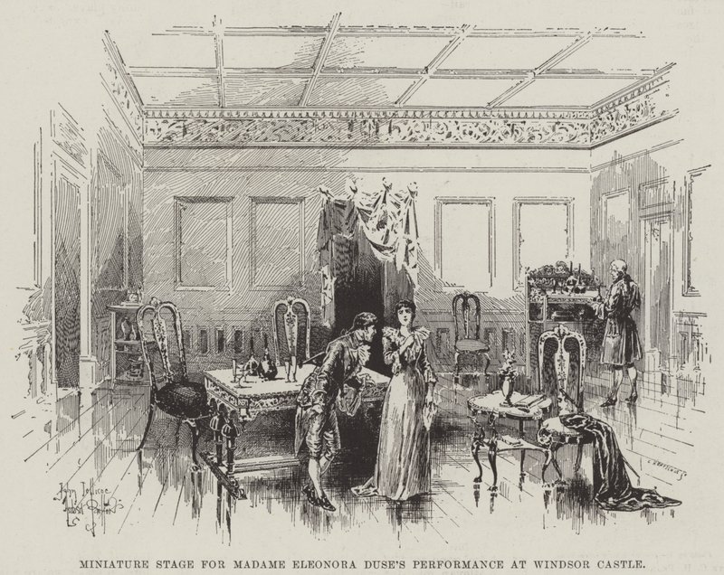 Eleonora Duse夫人在温莎城堡演出的微型舞台 作者 赫伯特·雷顿