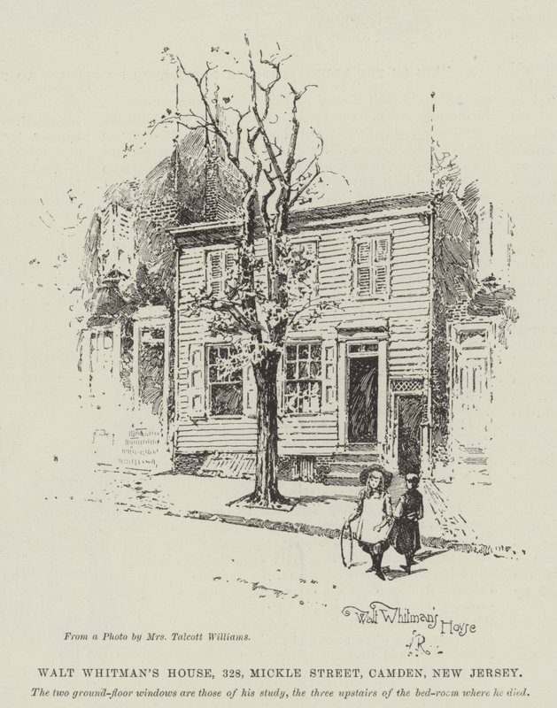 Walt Whitman&39;s House，328，Mickle Street，Camden，New Jersey 作者 赫伯特·雷顿