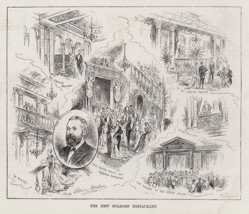 The New Holborn Restaurant (engraving) 作者 霍拉斯·莫雷恩