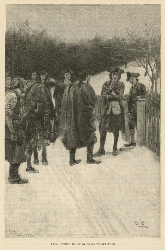 Paul Revere向Sullivan带来了新闻 作者 霍华德·派尔