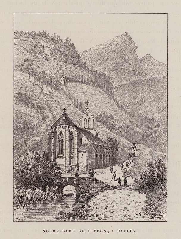 利夫隆圣母院，A Caylus（雕刻） 作者 休伯特·克莱格（Hubert Clerget）