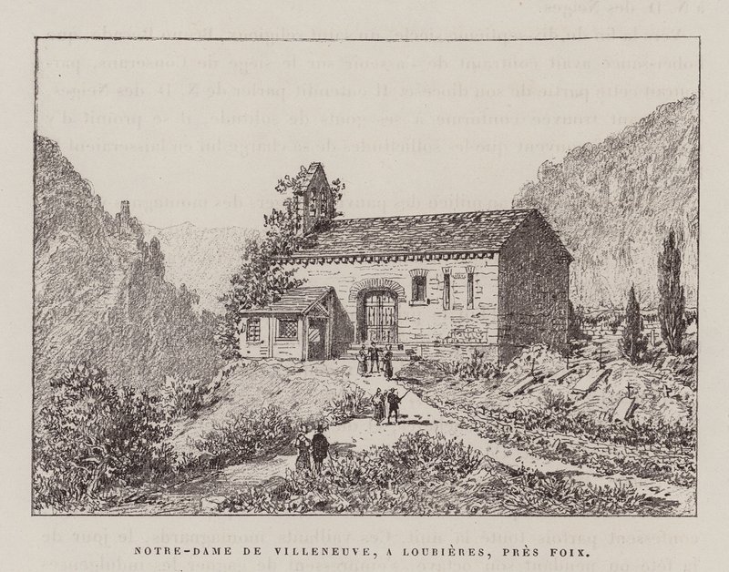 维伦纽夫圣母院, A Lourieres, Pres Foix（雕刻） 作者 休伯特·克莱格（Hubert Clerget）