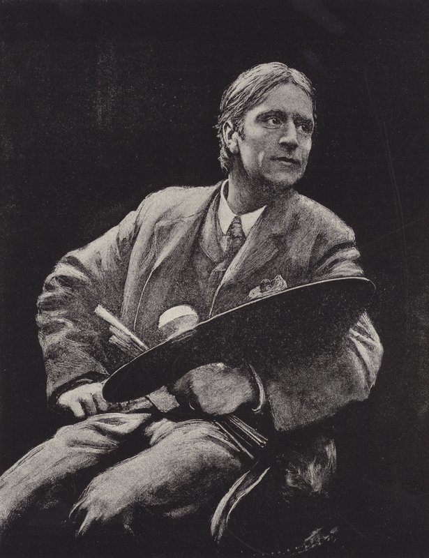 Hubert Herkomer，英国艺术家（石版画） 作者 休伯特·冯（后）赫科默