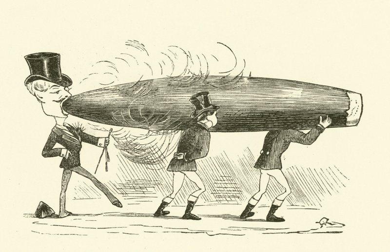 Cigar smoking (engraving) 作者 休·罗利（Hugh Rowley）