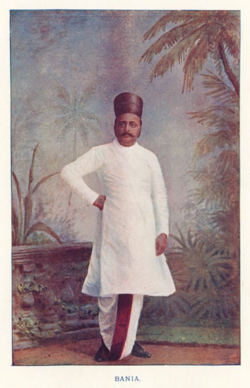 Indian Natives: Bania (coloured photo) 作者 印度摄影师