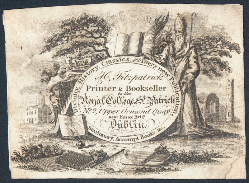 Trade card, H Fitzpatrick (engraving) 作者 爱尔兰学校