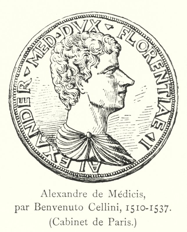 Alexandre de Medicis，Benvenuto Cellini，1510-1537，巴黎内阁 作者 意大利学校