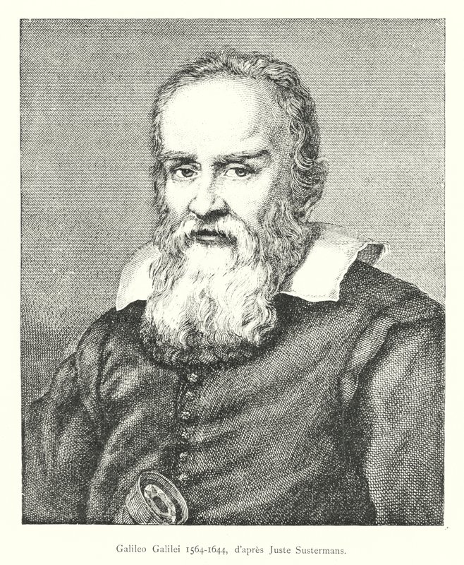Galileo Galilei 1564-1644，Just Sustermans dapres 作者 意大利学校