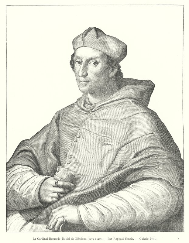 Le Cardinal Bernardo Dovizi da Bibbiena，1470-1520，Par Raphael Sanzio，Galerie Pitti 作者 意大利学校