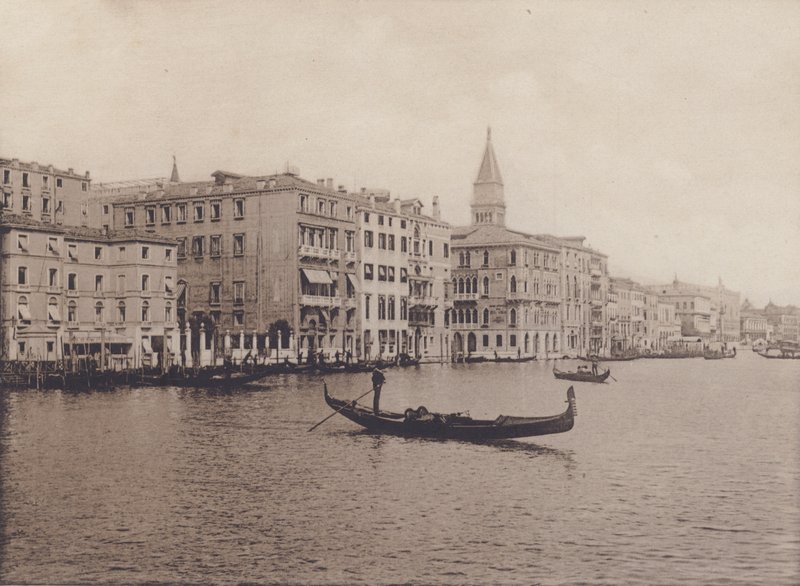 Canal Grande, Alberghi (b/w photo) 作者 意大利摄影师