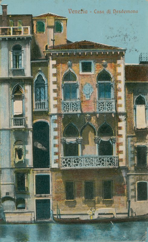 Casa di Desdemona（Desdemonas House），威尼斯。明信片于1913年寄出。 作者 意大利摄影师