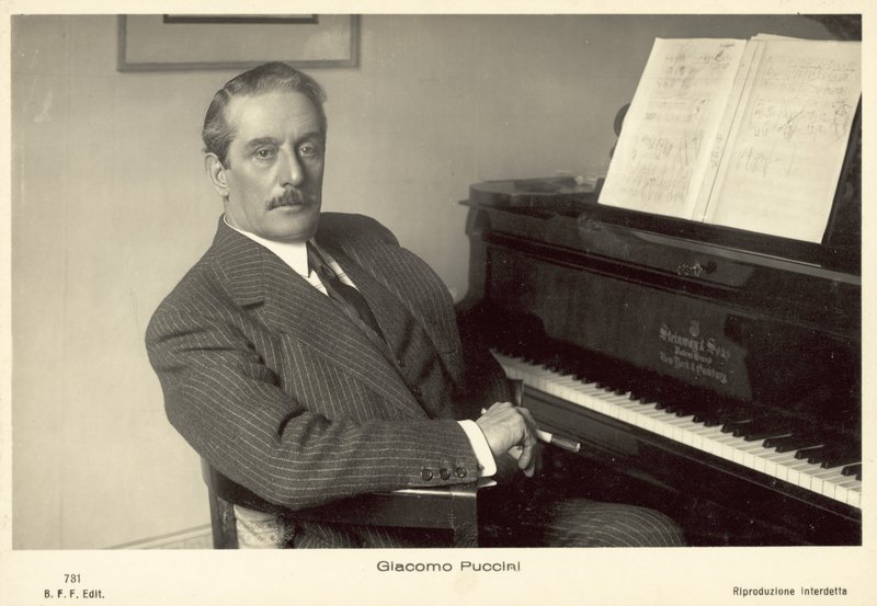 Giacomo Puccini (b/w photo) 作者 意大利摄影师