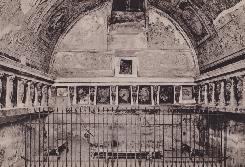 Interno Dei Bagni Del Foro, 论坛浴场内部（黑白照片）。 作者 意大利摄影师