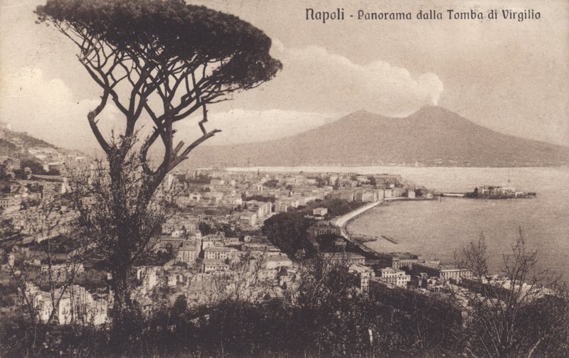 那不勒斯 - 那不勒斯，维吉尔墓全景（黑白照片） 作者 意大利摄影师