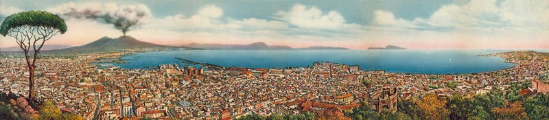 那不勒斯：Panorama Generale（彩色照片） 作者 意大利摄影师