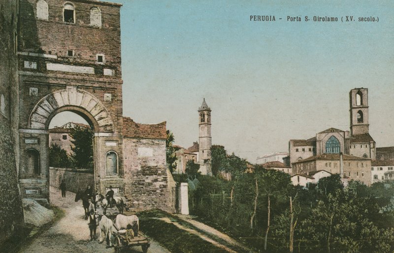 佩鲁贾，Porta S Girolamo，15世纪 作者 意大利摄影师