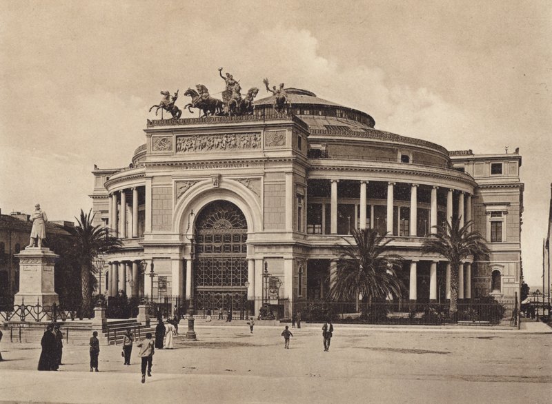 Sicilia / Sicily: Politeama Garibaldi, Arch Damiani（黑白照片） 作者 意大利摄影师