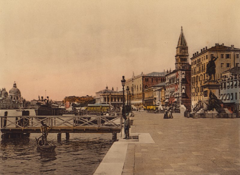 Venezia / 威尼斯：Riva degli Schiavoni（彩色照片） 作者 意大利摄影师