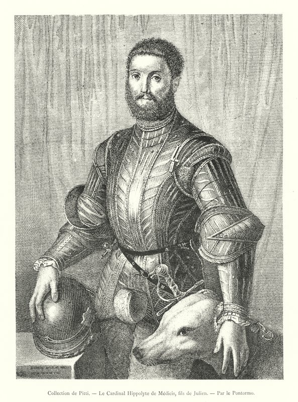 Collection de Pitti, Le Cardinal Hippolyte de Medicis, fils de Julien, Par le Pontormo (engraving) 作者 意大利学校