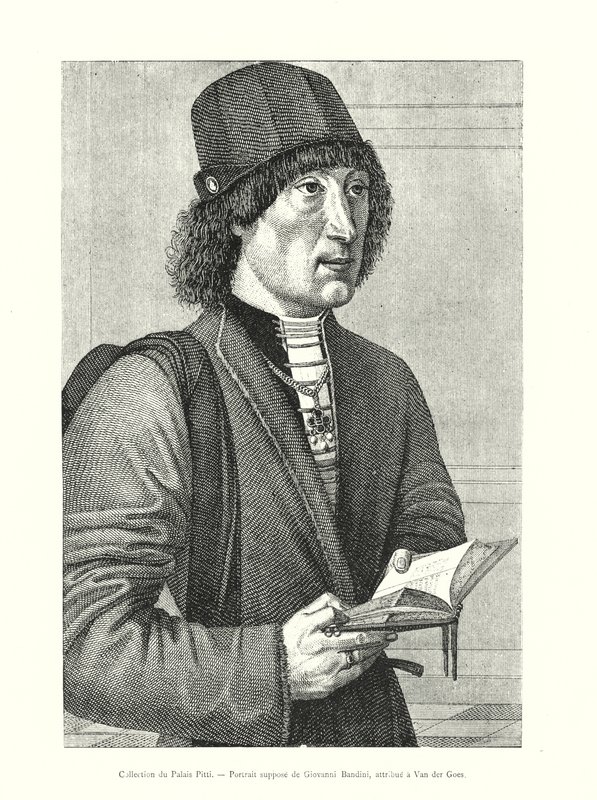Pitti Palace 收藏，Giovanni Bandini 的肖像，归功于 Van der Goes（雕刻） 作者 意大利学校