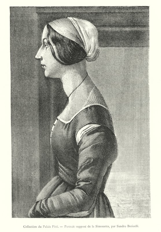 Pitti Palace Collection，Simonetta 肖像，Sandro Boticelli（雕刻） 作者 意大利学校