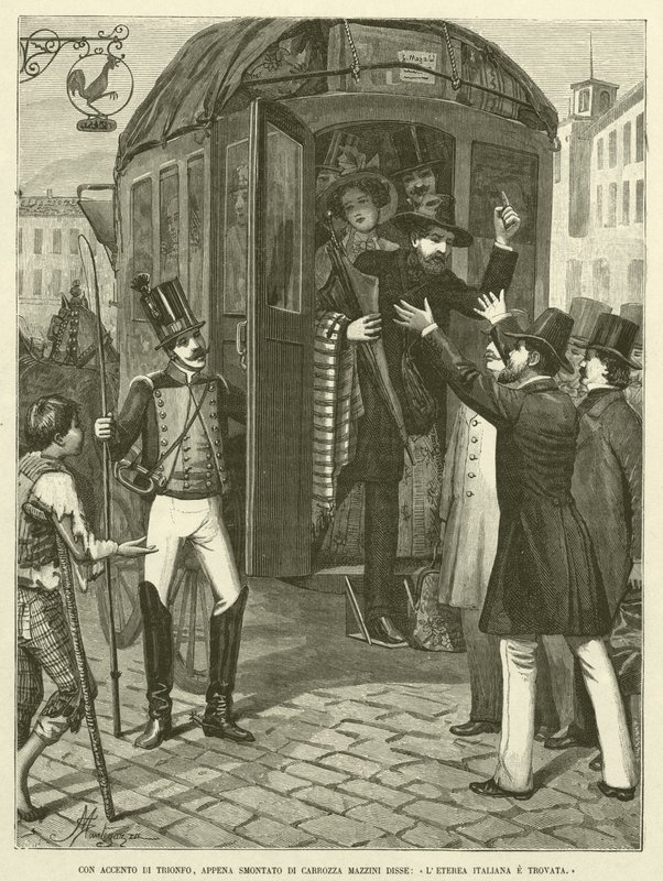 Carrozza Mazzini 刚刚拆除的凯旋口音，“The Italian Ethereal and Found”（雕刻） 作者 意大利学校