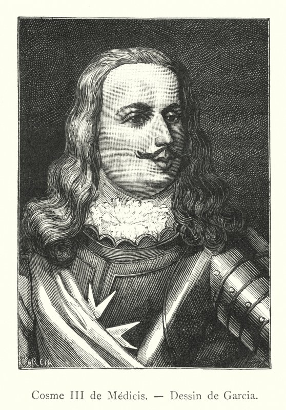 Cosme III de Medicis，Garcia 绘画（版画） 作者 意大利学校