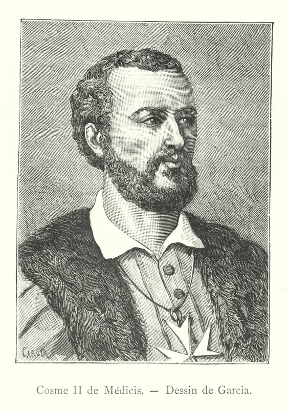 Cosimo II de Medicis，Dessin de Garcia（雕刻） 作者 意大利学校