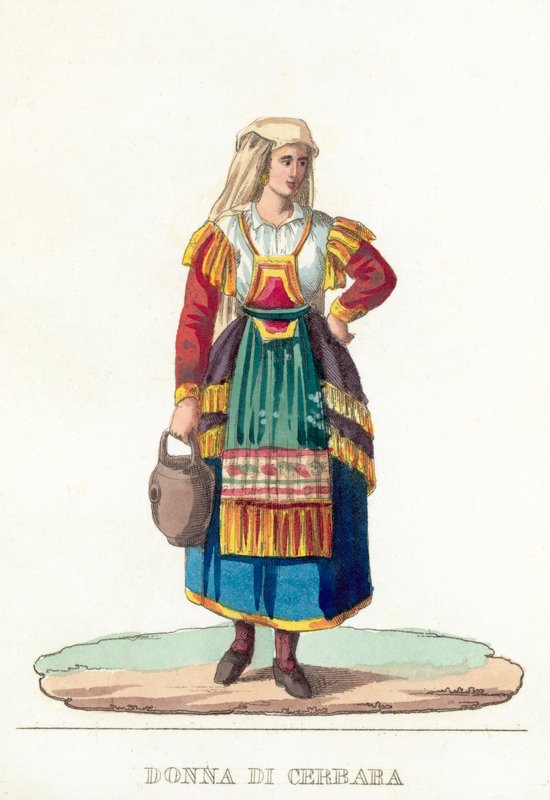 Donna Di Cerbara（彩色雕刻） 作者 意大利学校