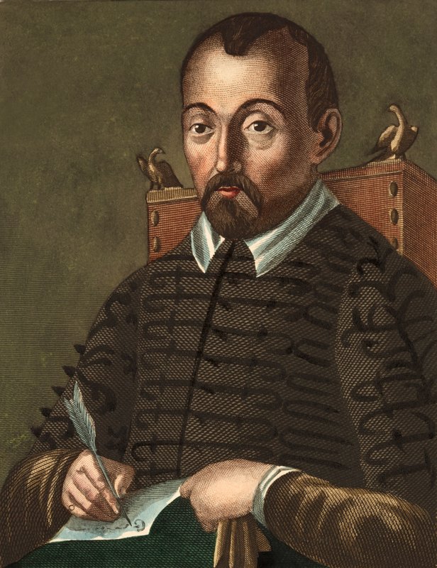 Giovanni Battista Guarini, Italian diplomat, poet and playwright (coloured engraving) 作者 意大利学校