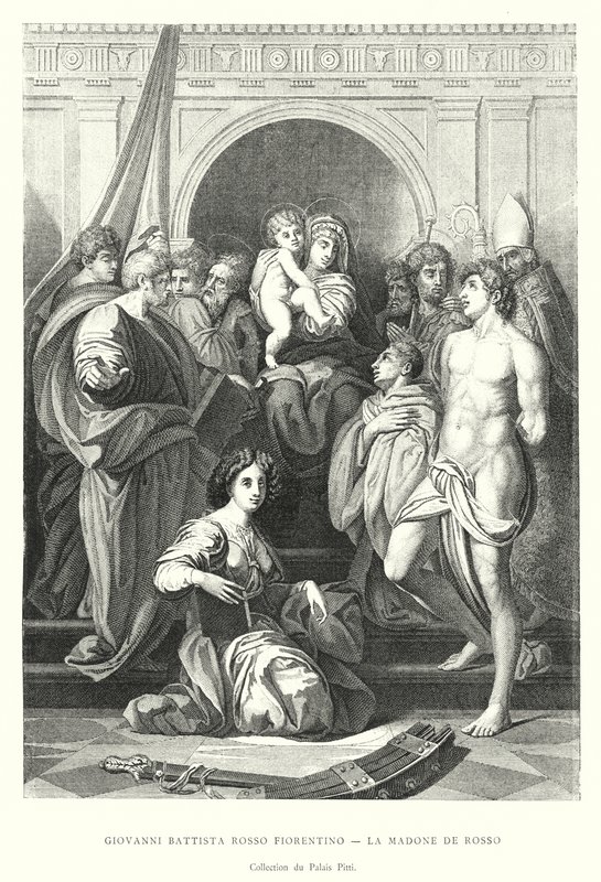 Giovanni Battista Rosso Fiorentino，La Madone de Rosso，Palais Pitti 收藏（雕刻） 作者 意大利学校