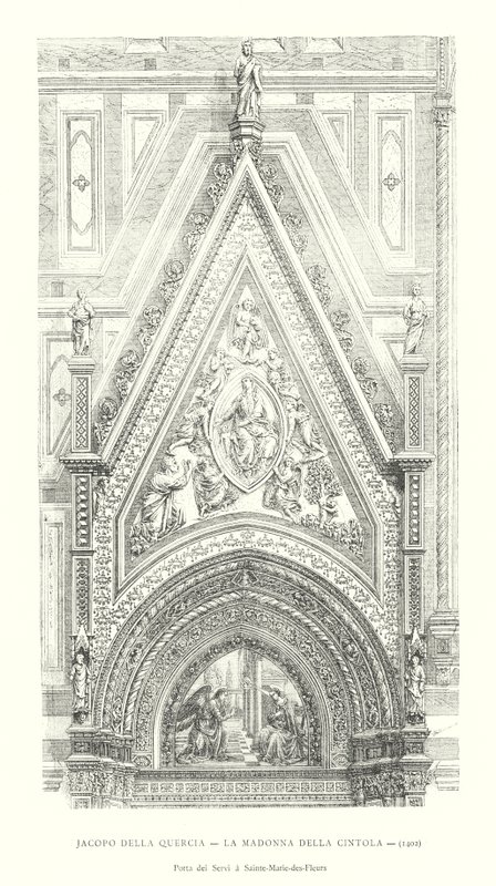 Jacopo della Quercia，腰带圣母 作者 意大利学校