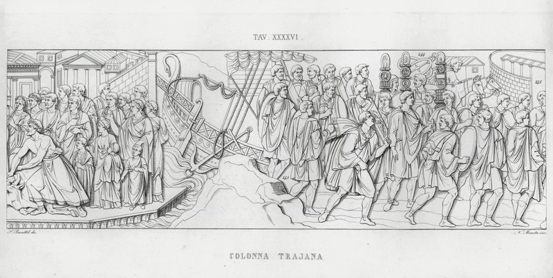 La Colonna Trajana，图拉真的柱子（雕刻） 作者 意大利学校