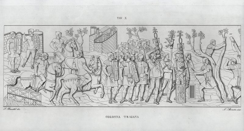 La Colonna Trajana，图拉真的柱子（雕刻） 作者 意大利学校