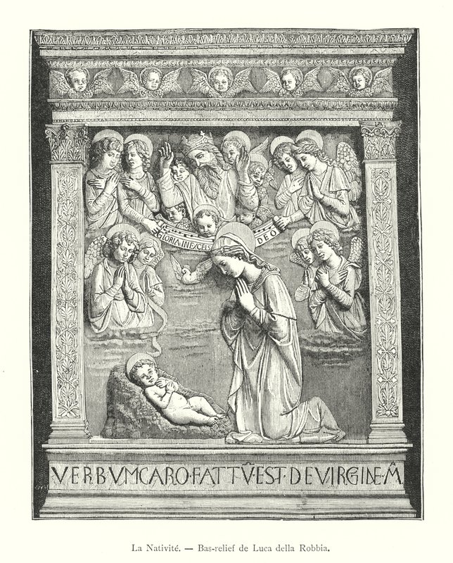 La Nativite, Bas-relief de Luca della Robbia（雕刻）。 作者 意大利学校