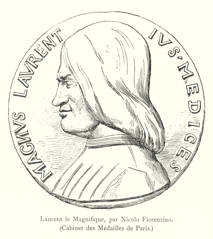 Laurent le Magnifique, par Nicolo Fiorentino, Cabinet des Medailles de Paris (engraving) 作者 意大利学校
