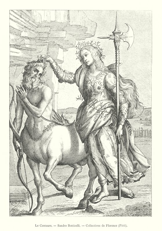 The Centaur, Sandro Botticelli, Collections of Florence, Pitti (雕刻) 作者 意大利学校