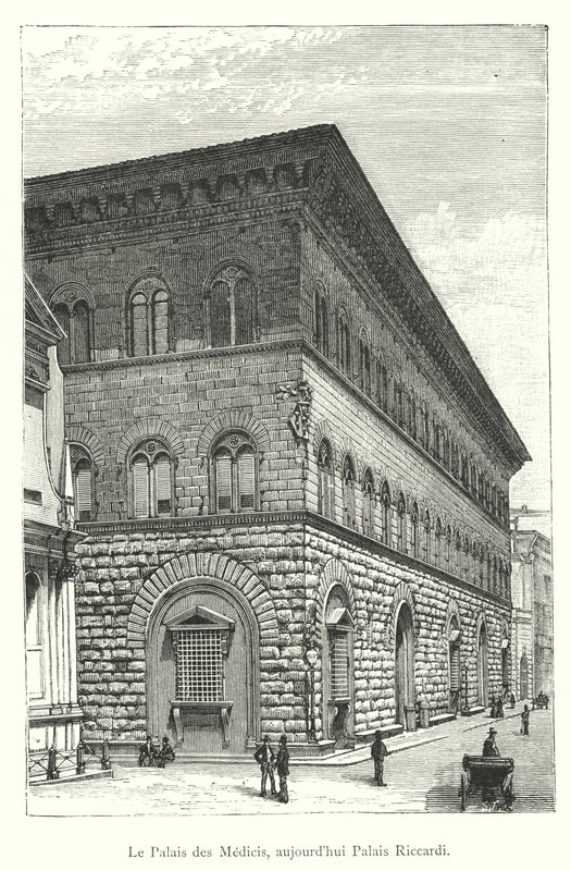 Palais des Medicis，现在的 Palais Riccardi（雕刻） 作者 意大利学校