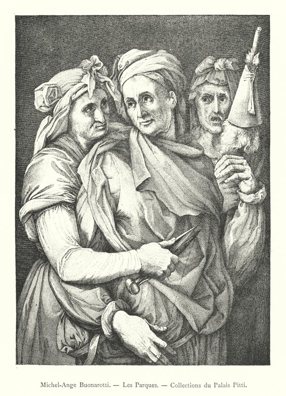Michel-Ange Buonarotti，《命运》，皮蒂宫藏品（版画） 作者 意大利学校