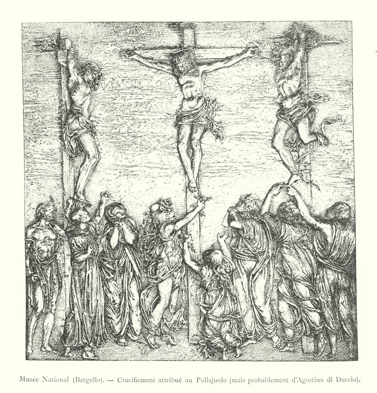 国家博物馆，巴尔杰罗，归于Pollajuolo的十字架，但可能是Agostino di Duccio的作品（雕刻）。 作者 意大利学校