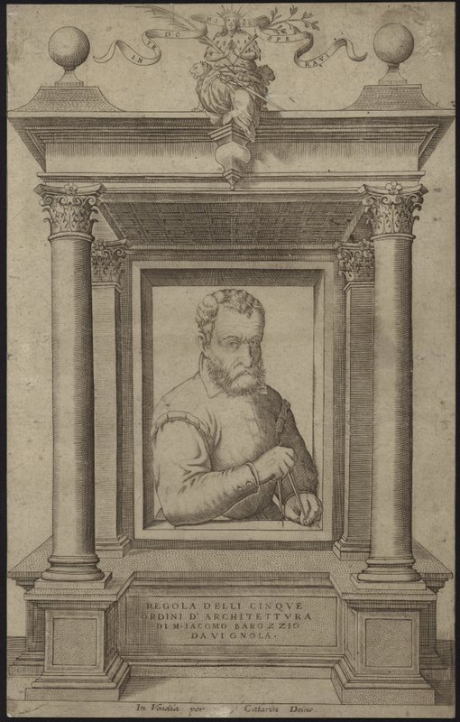Giacomo Barozzi da Vignola的肖像 作者 意大利学校