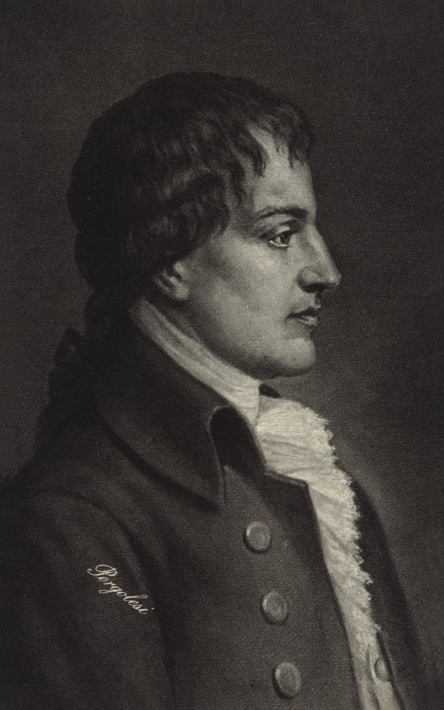 Giovanni Battista Pergolesi的肖像 作者 意大利学校