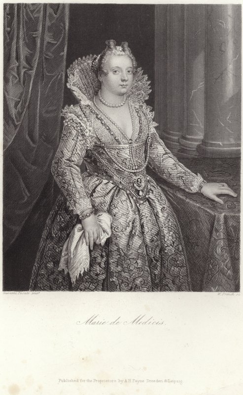 Marie de Medici的肖像 作者 意大利学校