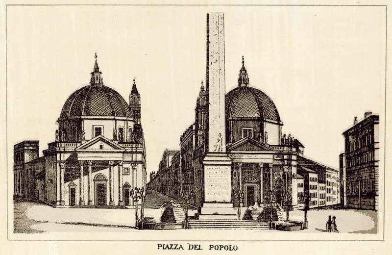 Roma: Piazza Del Popolo (litho) 作者 意大利学校