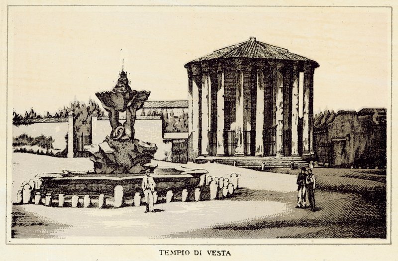 Roma: Tempio Di Vesta (litho) 作者 意大利学校