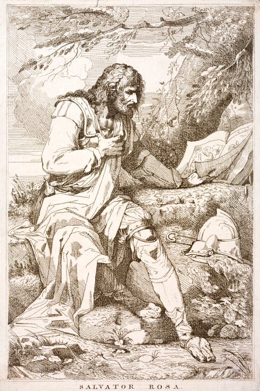 Salvator Rosa，意大利巴洛克画家、诗人和版画家（版画） 作者 意大利学校