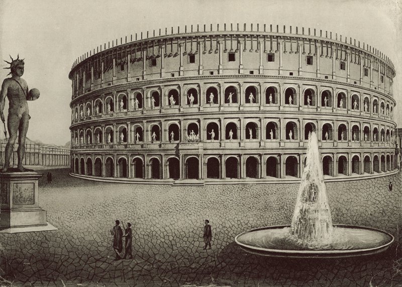 The Coliseum restored (litho) 作者 意大利学校