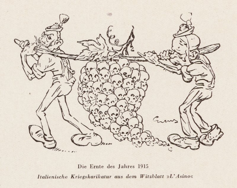 1915 年的收获（石版画） 作者 意大利学校