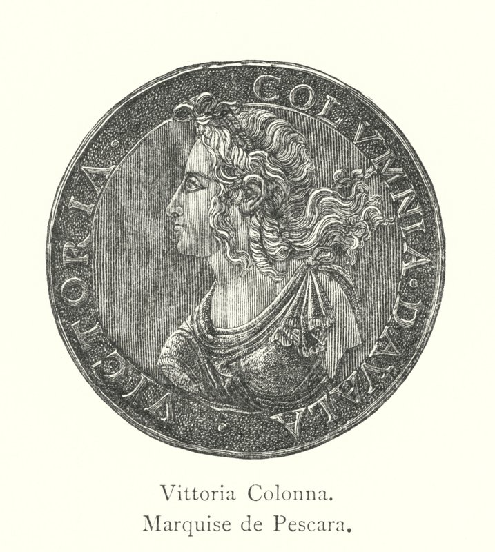 Vittoria Colonna, Marquise de Pescara (engraving) 作者 意大利学校